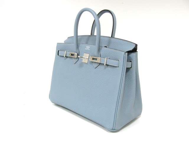 エルメス バーキン25(トゴ/ブルーリン/シルバー/金具)